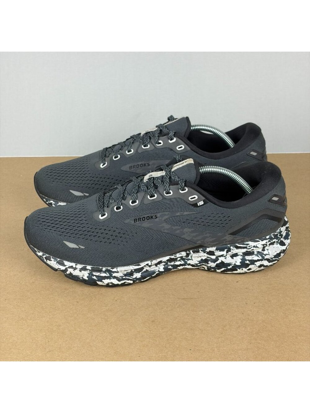 Brooks Ghost 15 Athletic Running Shoes Womens 10 Dark Gray Breathable Low Top
